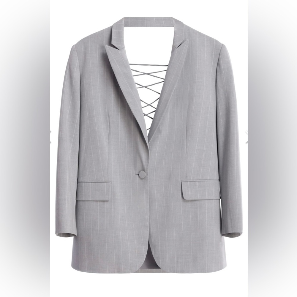 BCBG X MAEVE REILLY - lace up blazer & trouser set - NEW WITH TAGS - Picture 4 of 8